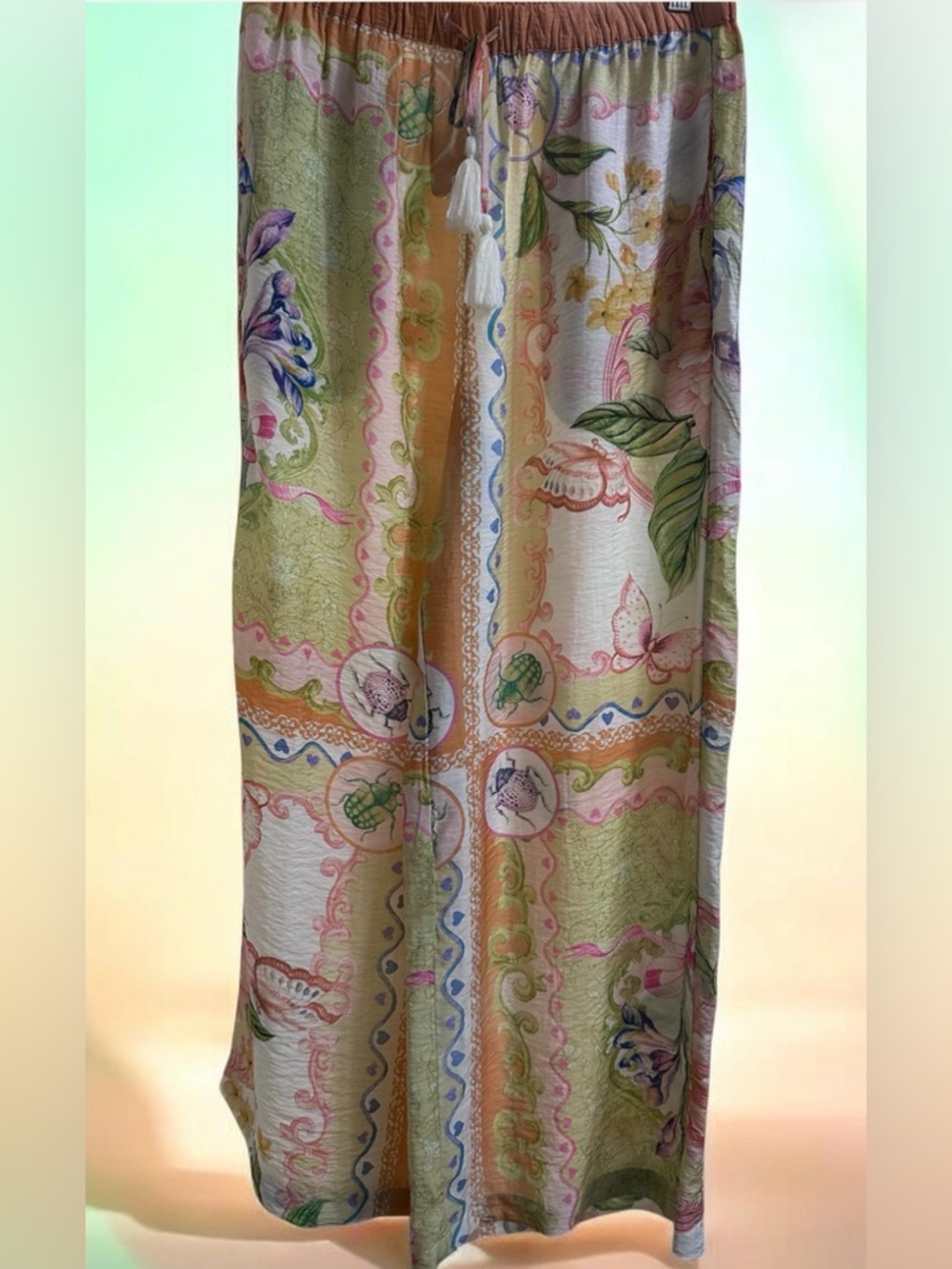 CELANDINE Printed Sheer Pants Size S NWOT - Picture 7 of 8